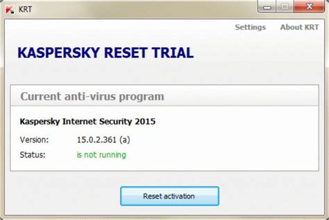 kaspersky 2011 trial reset|Resetting Kaspersky Trial .
